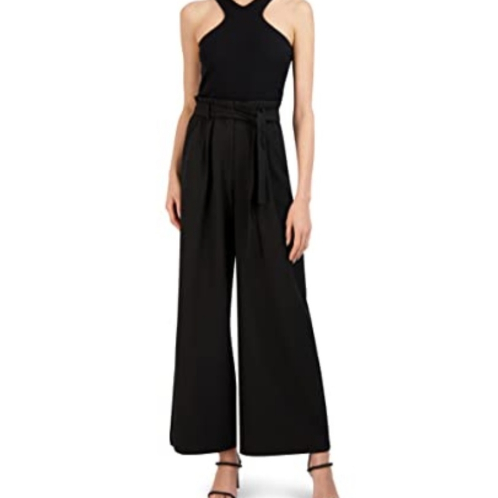 BCBGMAXAZRIA Women's Wide Leg Paper Bag Pant